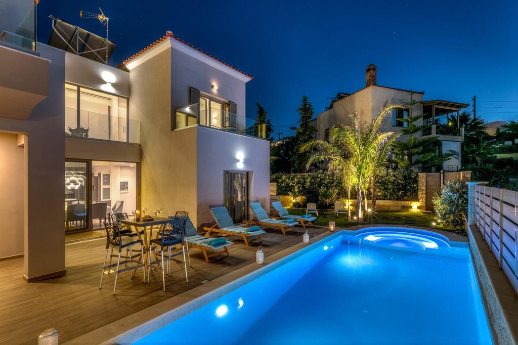 Superior Villa Marina Mare Sauna Hammam Nea Kydonia  ภายนอก รูปภาพ